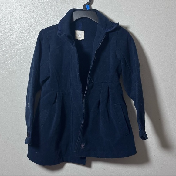 Land’s End Kids Girls Navy Blue Coat Jacket Size 6 - Picture 2 of 8